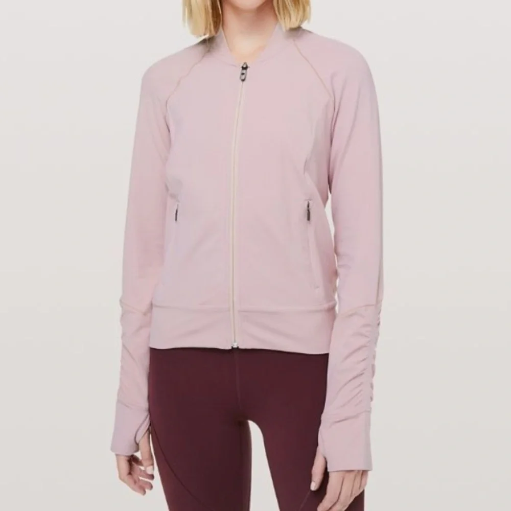 Lululemon womens pink the lab essential full zip jacket 6